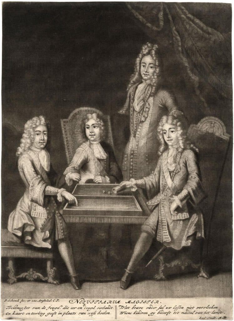 Schenk – Quatre hommes jouant au jacquet