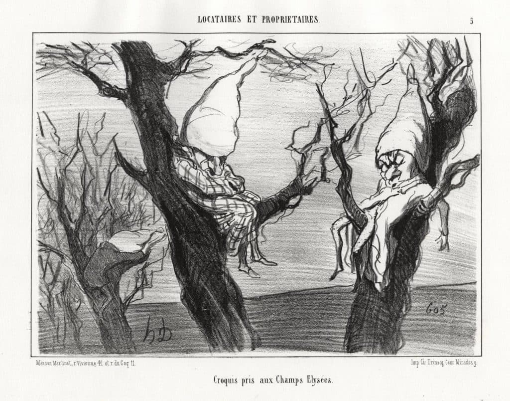 Daumier – Croquis pris aux Champs Élysées
