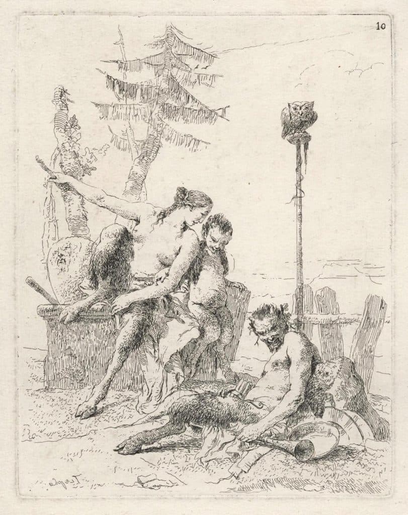 Tiepolo (Giovanni Battista) – Le satyre joyeux et sa famille
