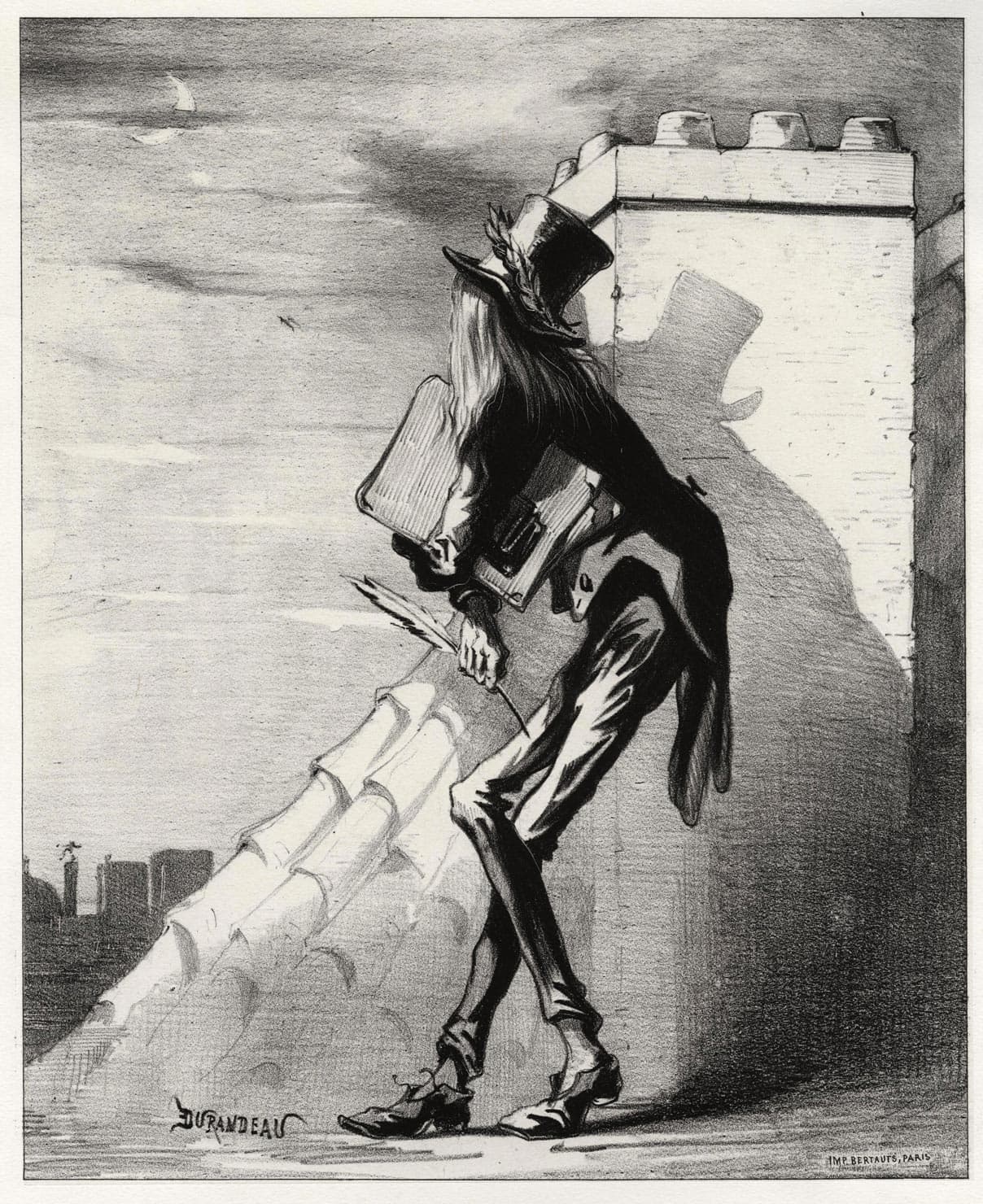 Philoxène Boyer on a roof