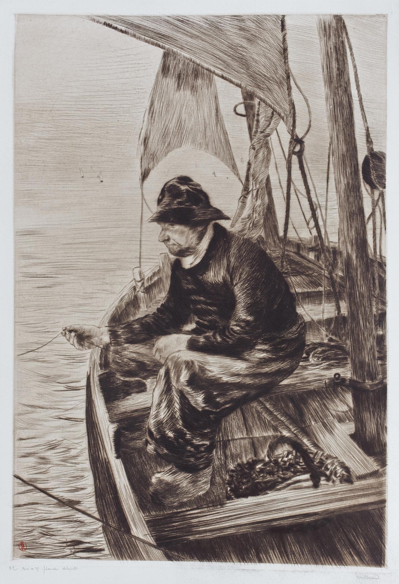 Pêcheur dans sa barque
