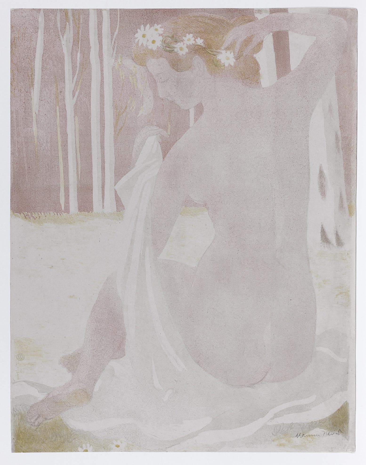 Nymphe couronnée de pâquerettes