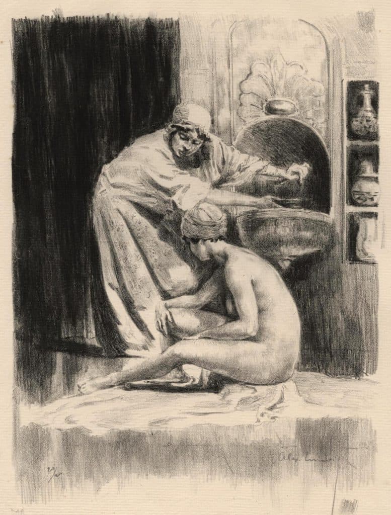 Lunois – Toilette d’une femme turque
