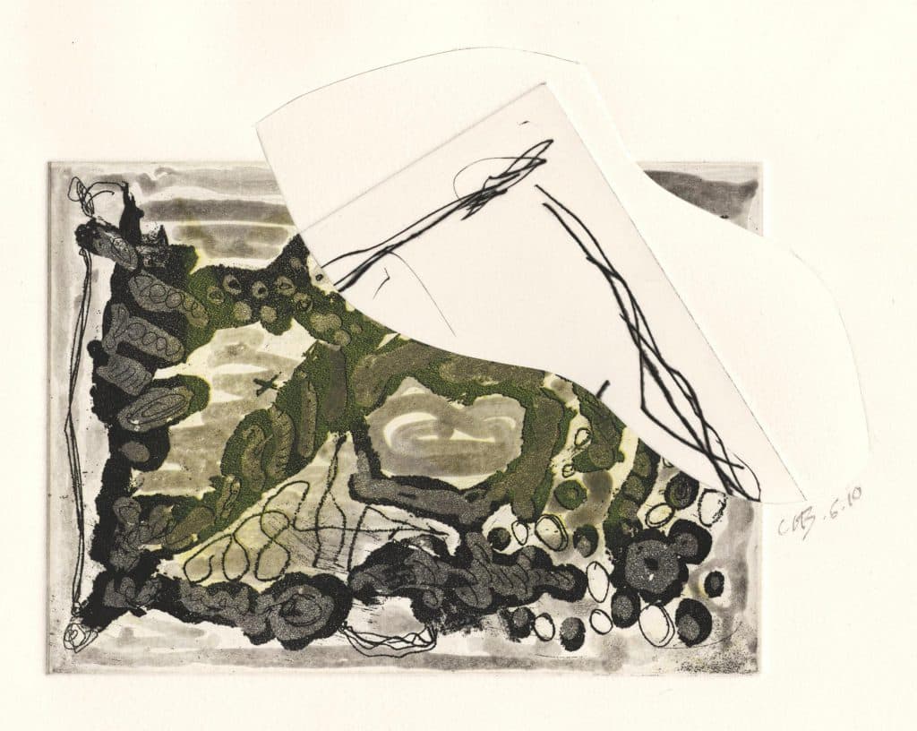 Bonnefoi – Sans titre (composition en vert, gris et noir)