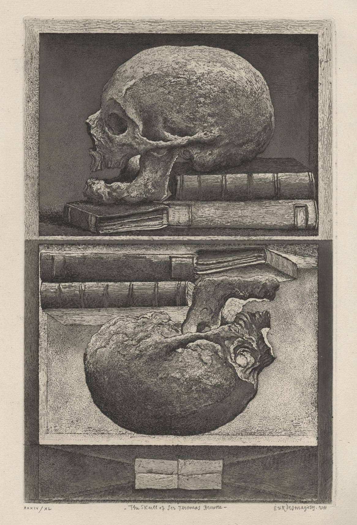 The skull of Sir Thomas Browne