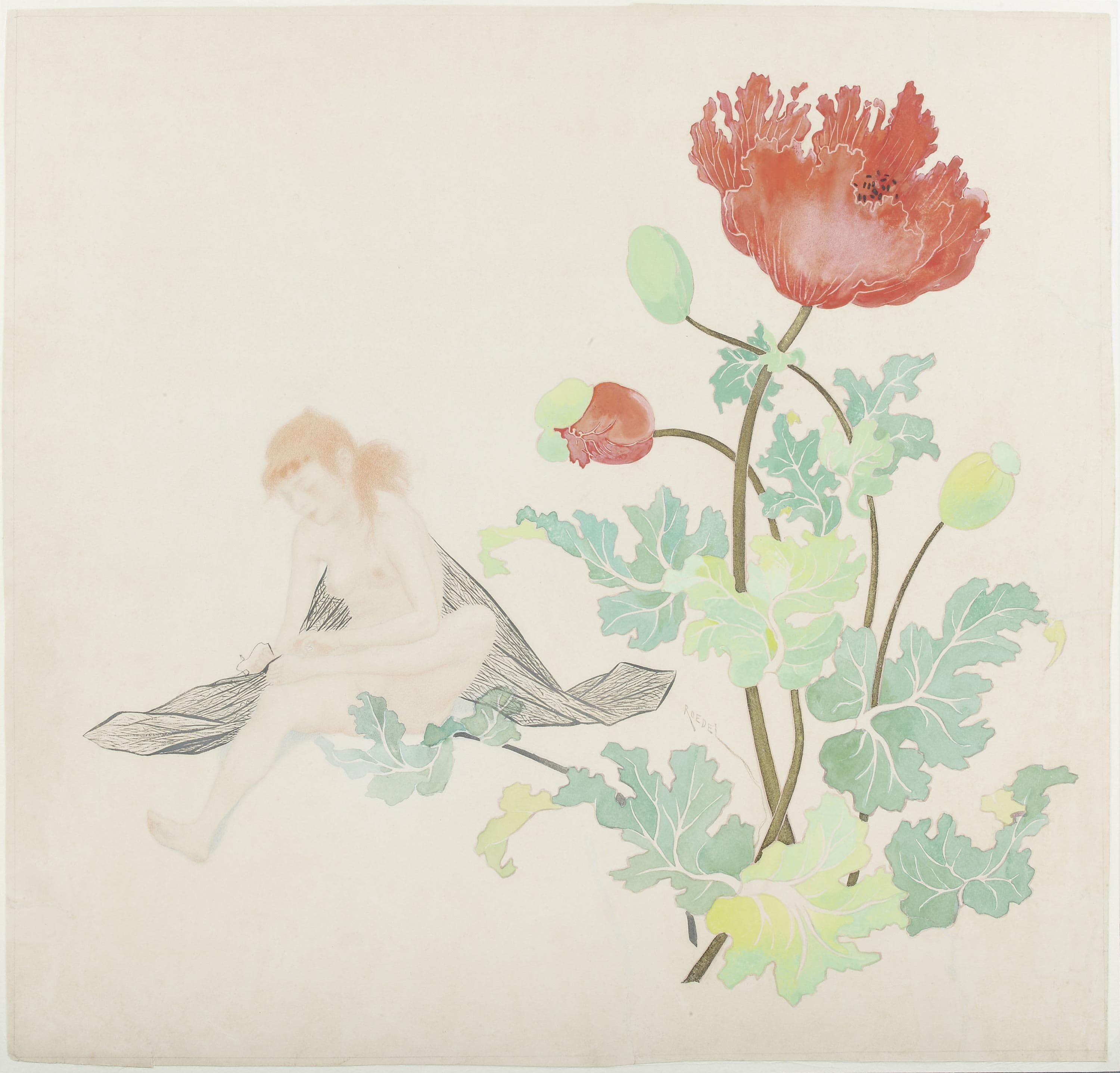 Red-Headed Girl, Red Poppy