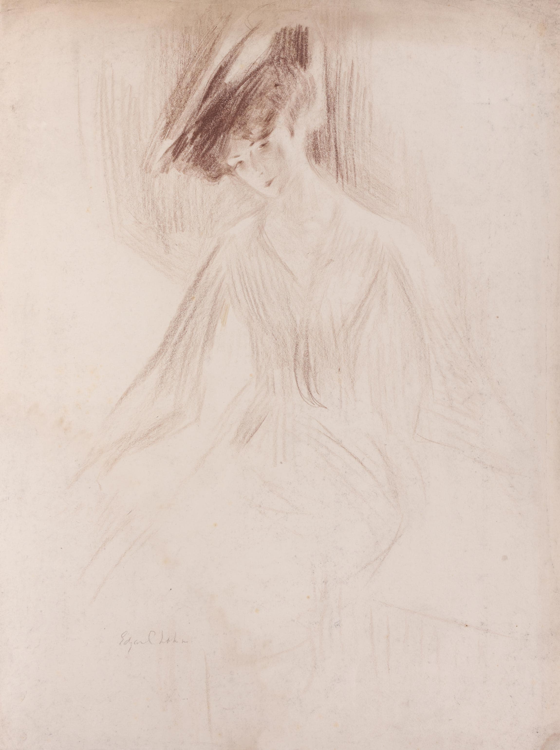 Portrait of a Young Woman Wearing a Hat