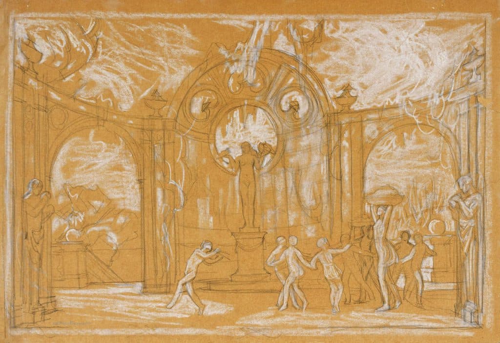 Guillonnet – Grand décor animé d’une bacchanale