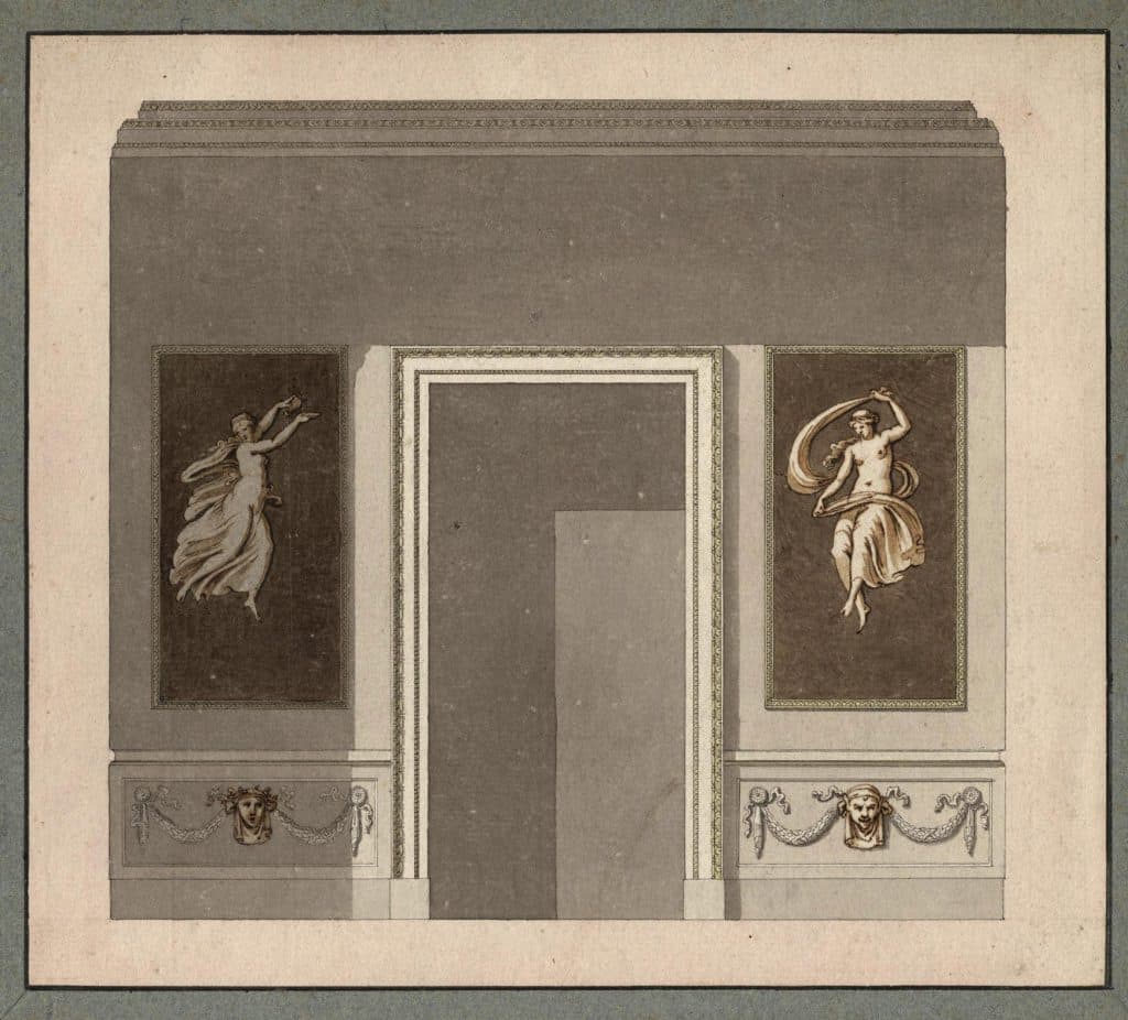 Ecole française XIXe – Projet de décor intérieur