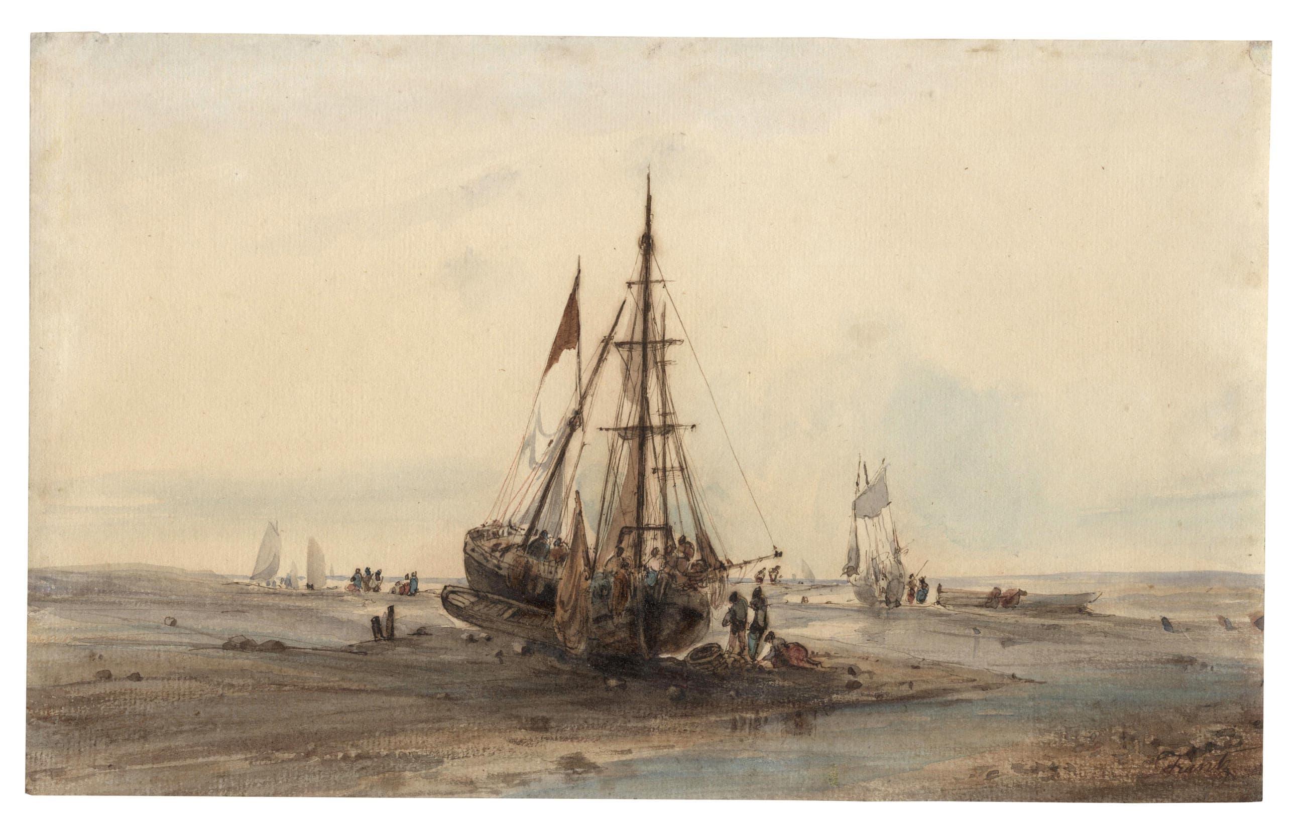 Landscape in Low Tide (Étretat?)