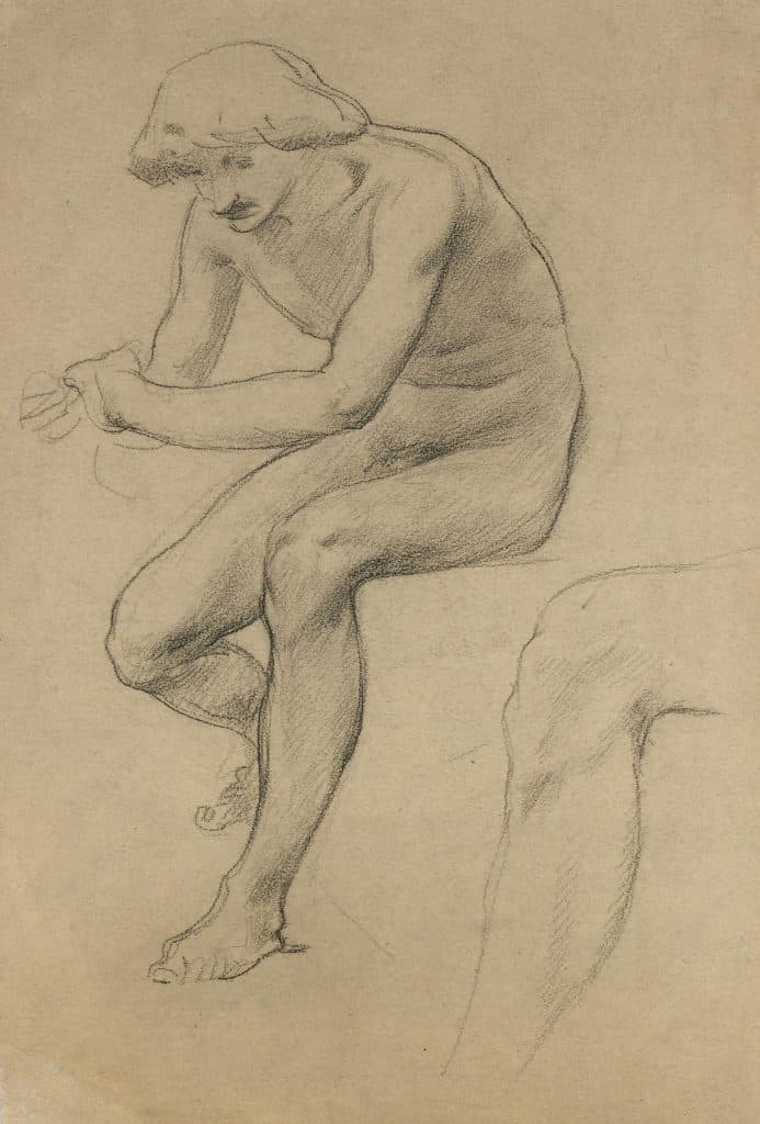 Merson – Nu masculin assis