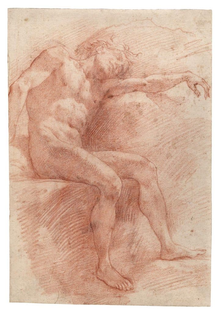 Volterrano – Académie d’homme assis