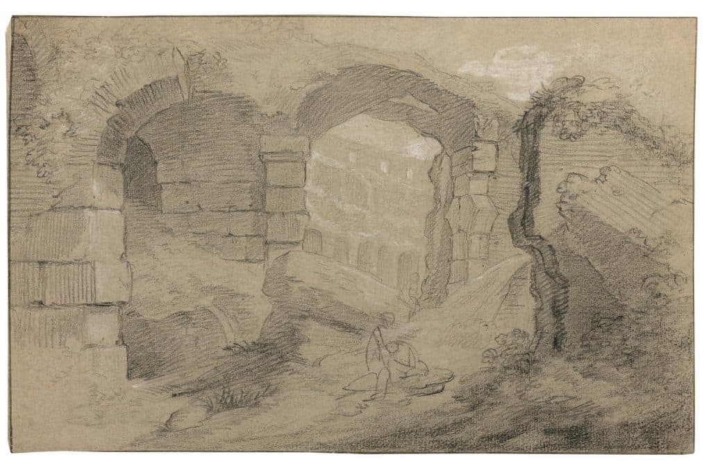 Challe – Vue intérieure du Colisée à Rome