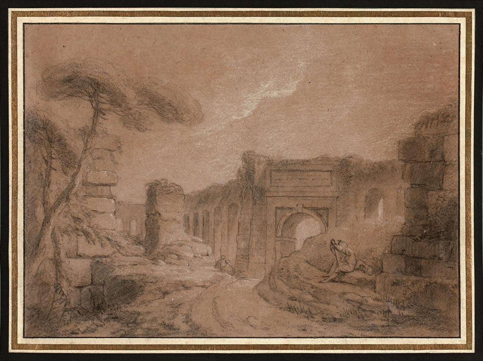 Vue de la Porte Pie à Rome