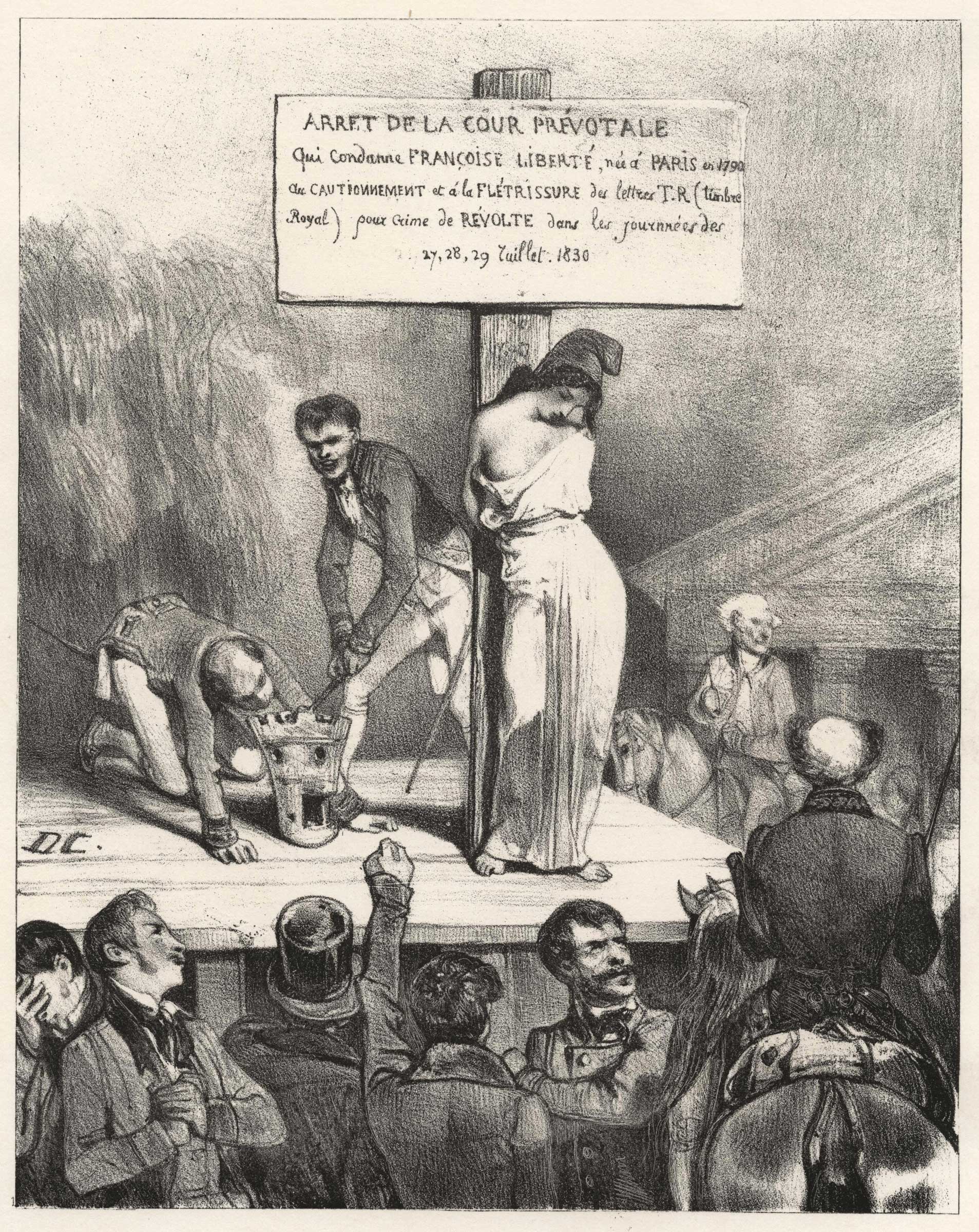 Arrêt de la Cour Prévotale (la Liberté au pilori)