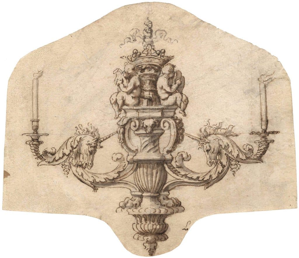 Delaunay (Nicolas) – Projet de lustre aux armes de Colbert