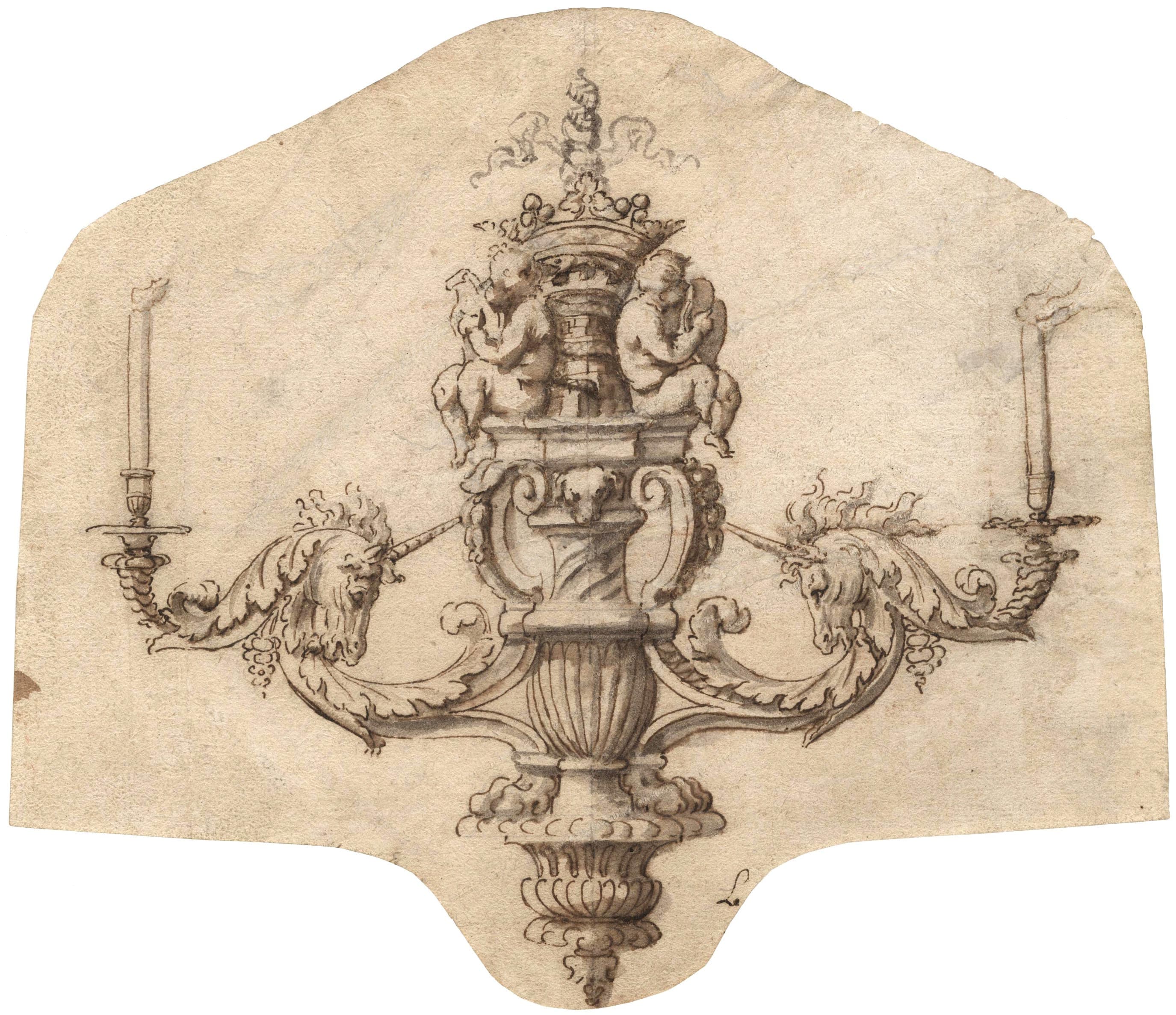 Project for a Chandelier Decorated with Colbert's Arms