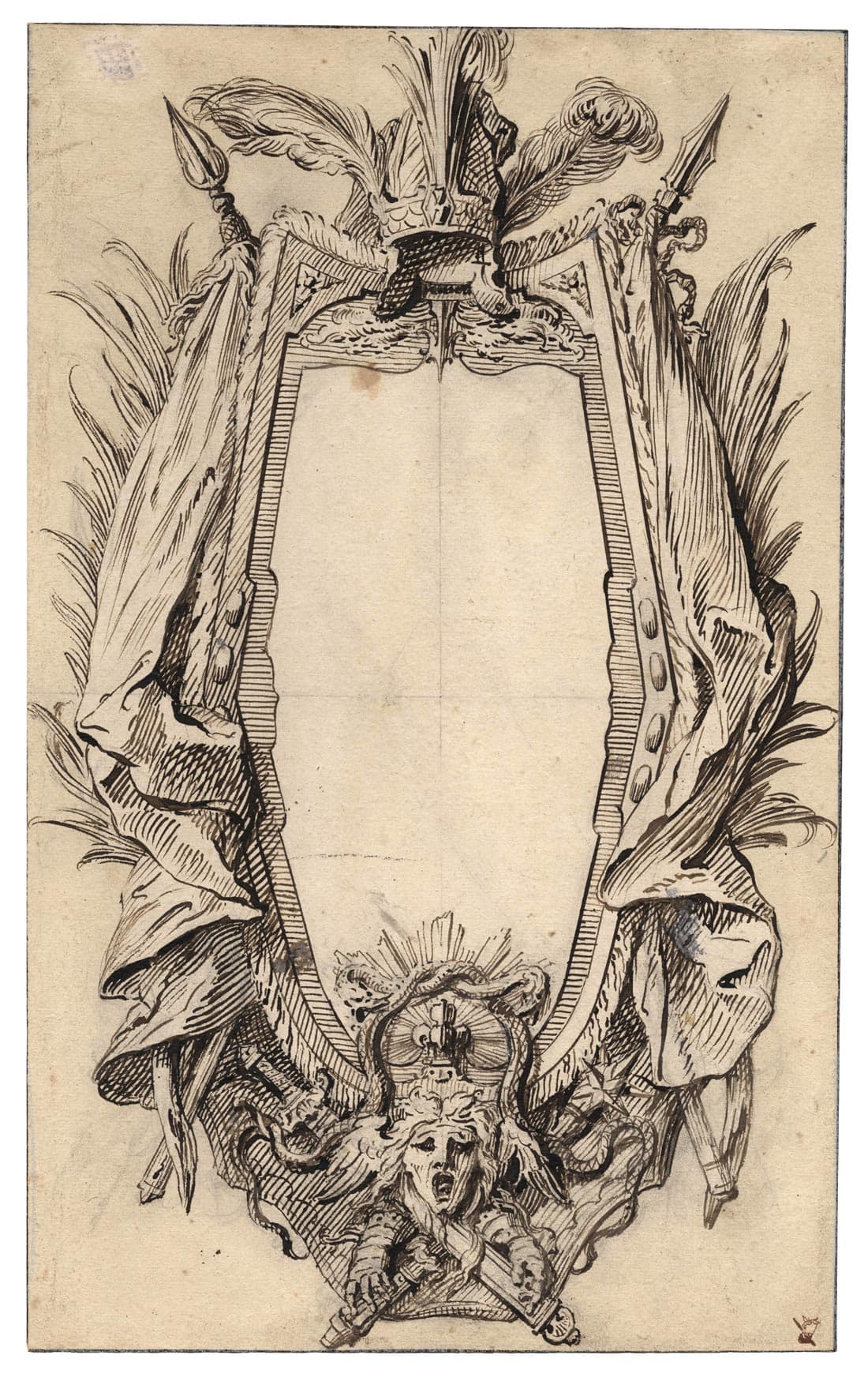 Project for a Shield-Shaped Cartouche