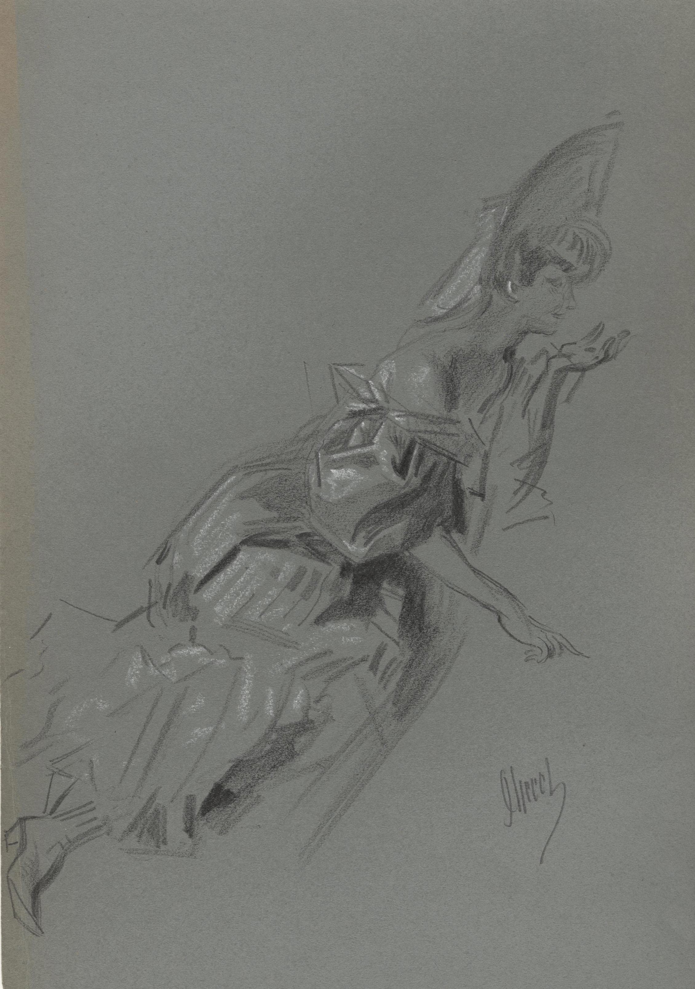 Femme en robe décolletée