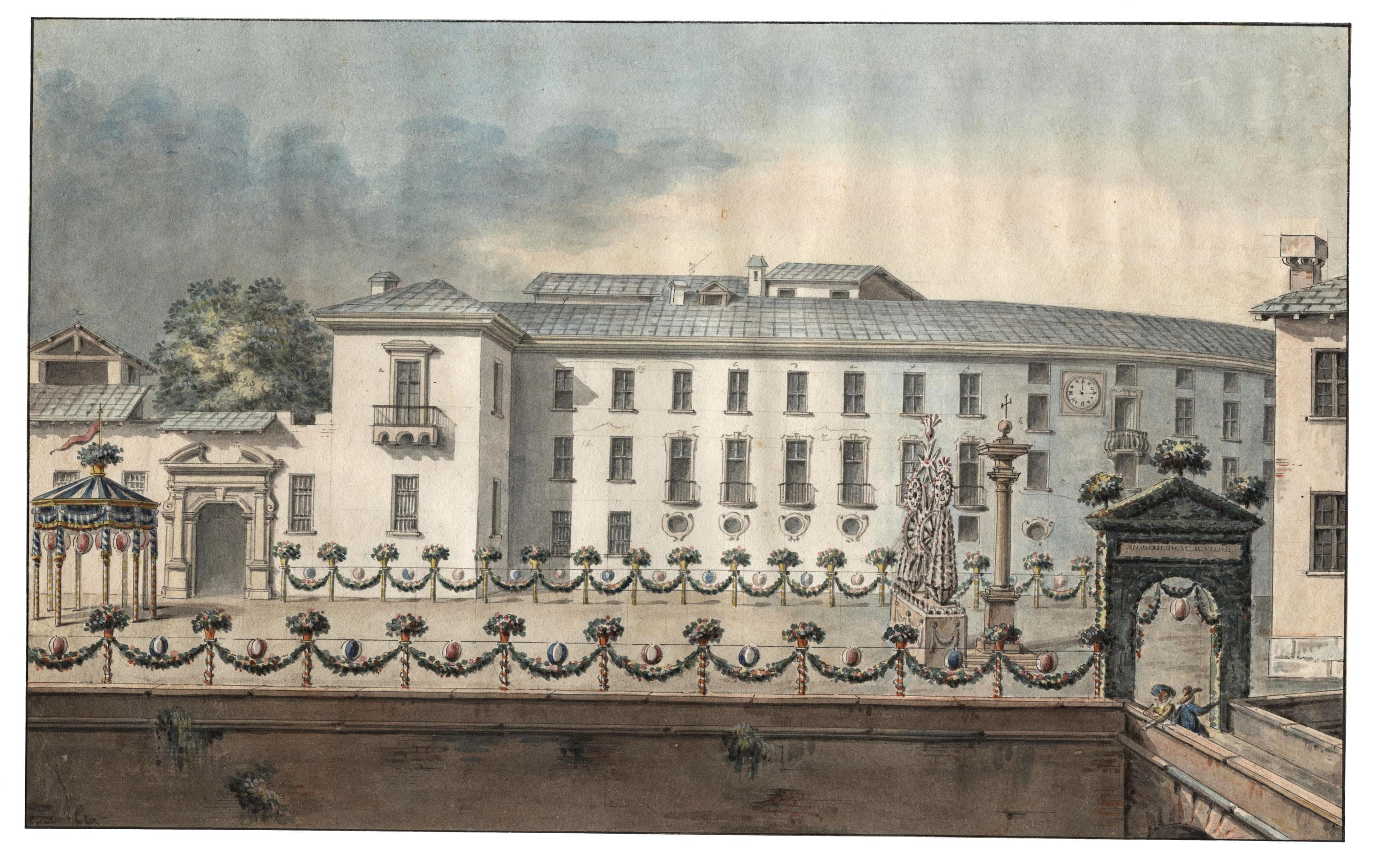 Festive setting in Scarognini D'Adda's Palace in Varallo Sesia (Vercelli, Piedmont)