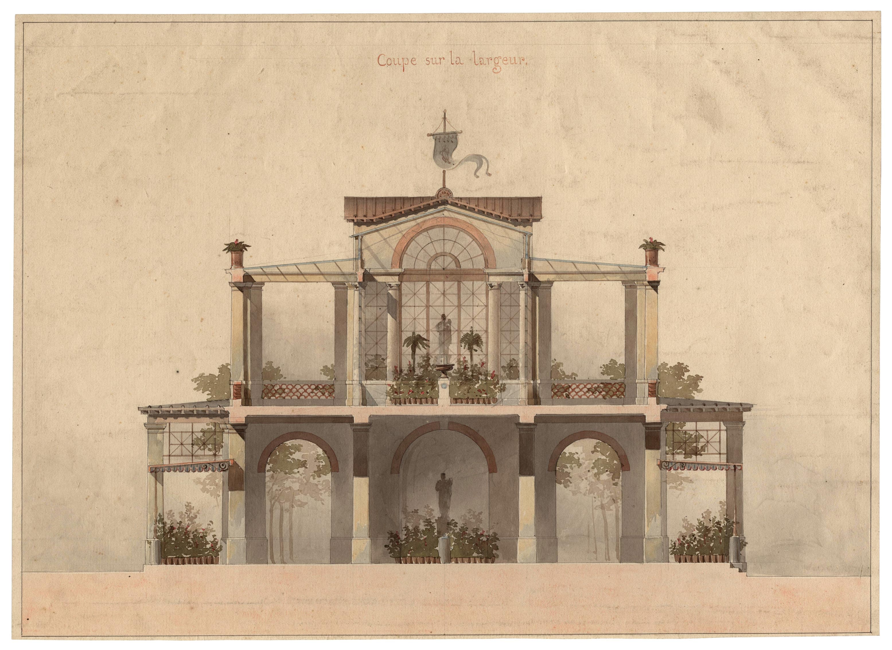 Lengthwise Section of a Summer Club-House