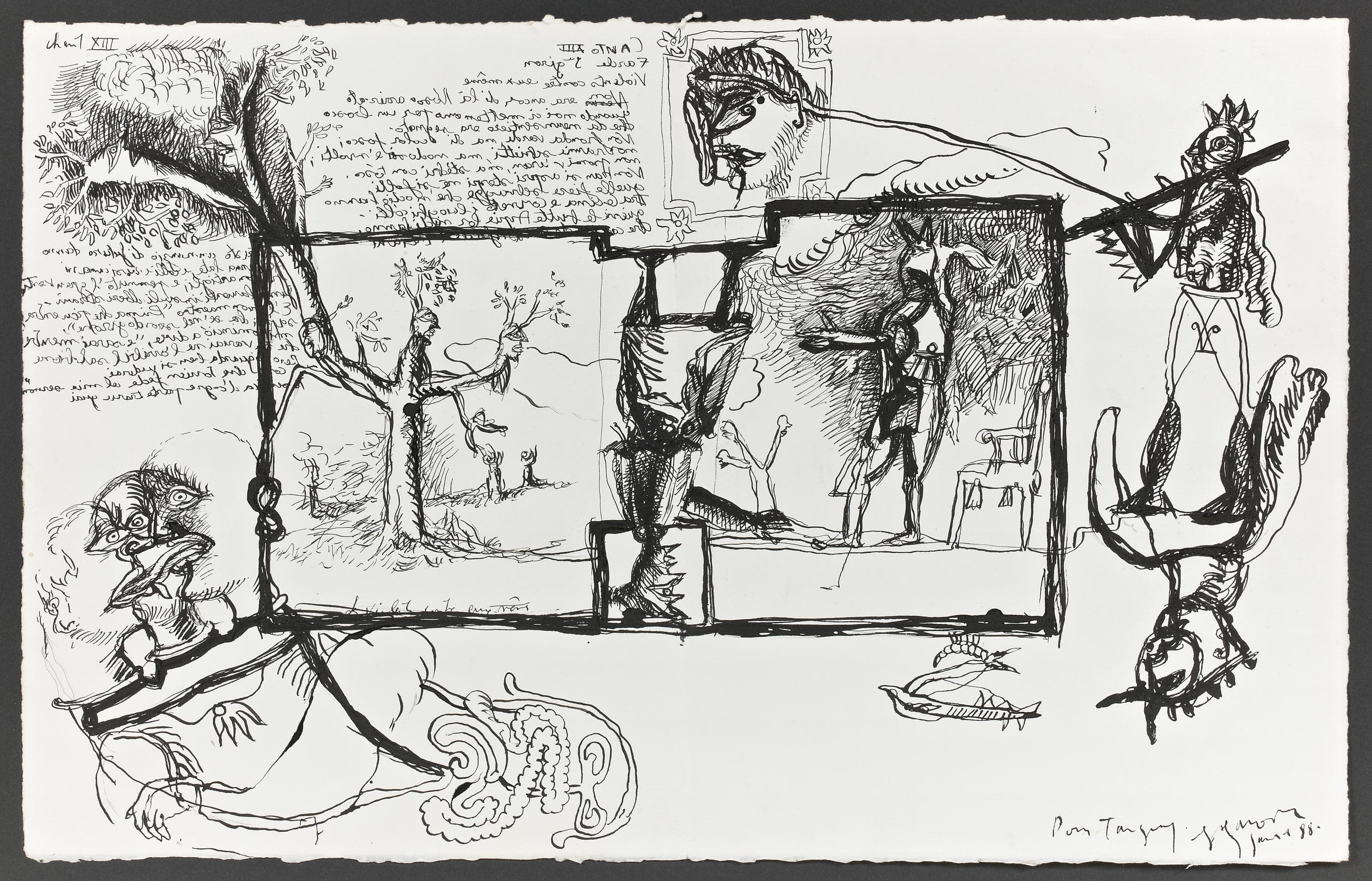 Study for the XIIIth Canto of Dante's Divine Comedy