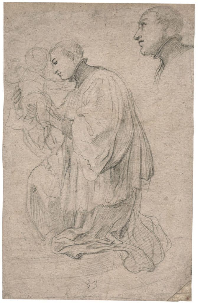 de Ferrari – Étude de saint Stanislas Kostka tenant le Christ enfant dans ses mains