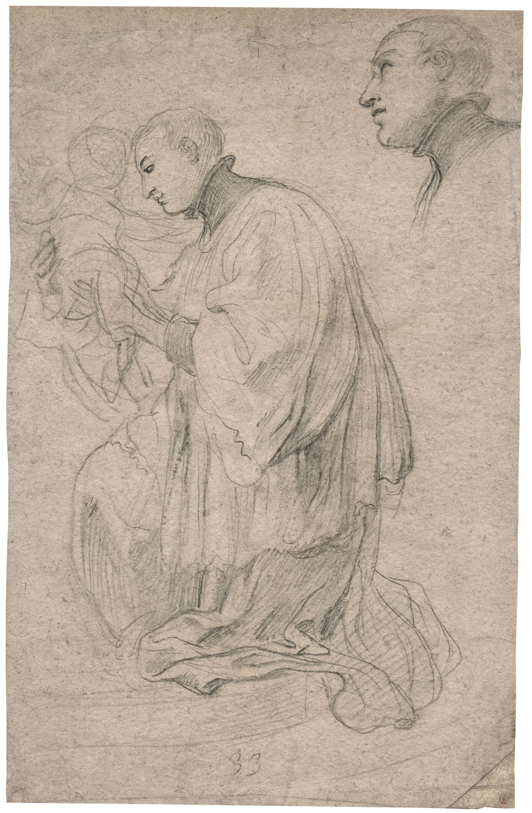 Étude de saint Stanislas Kostka tenant le Christ enfant dans ses mains