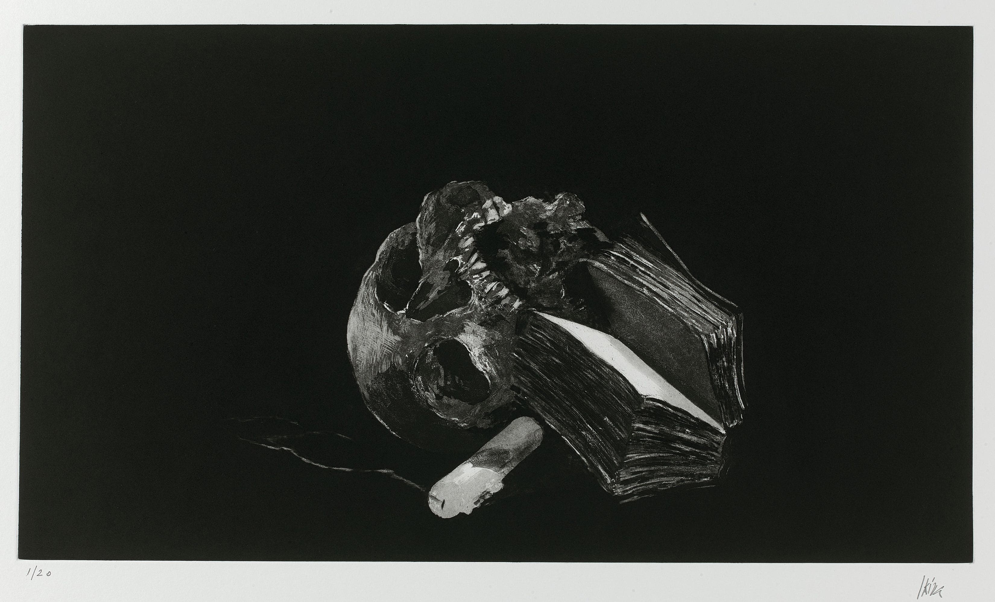 Vanité au livre ouvert et à la bougie éteinte