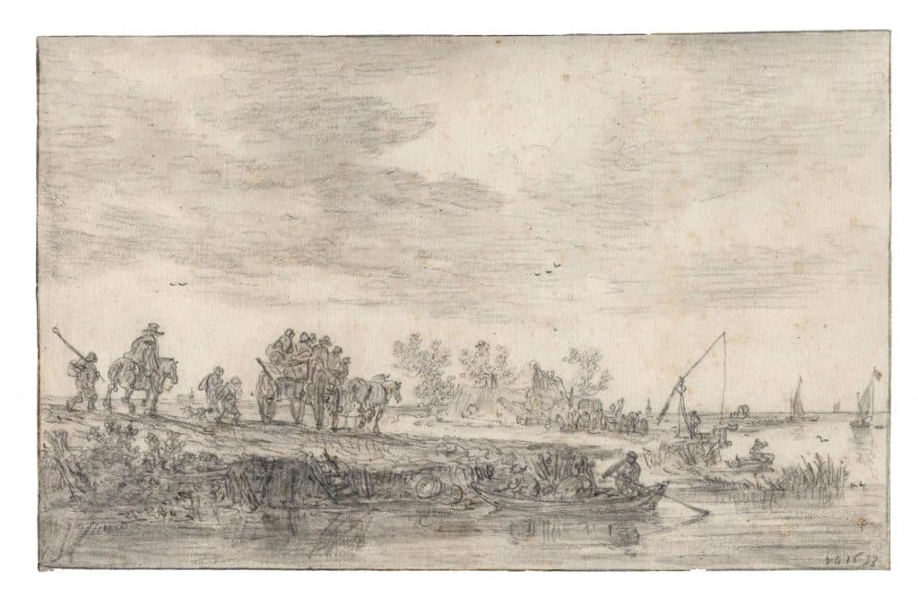 van Goyen – Voyageurs sur une route