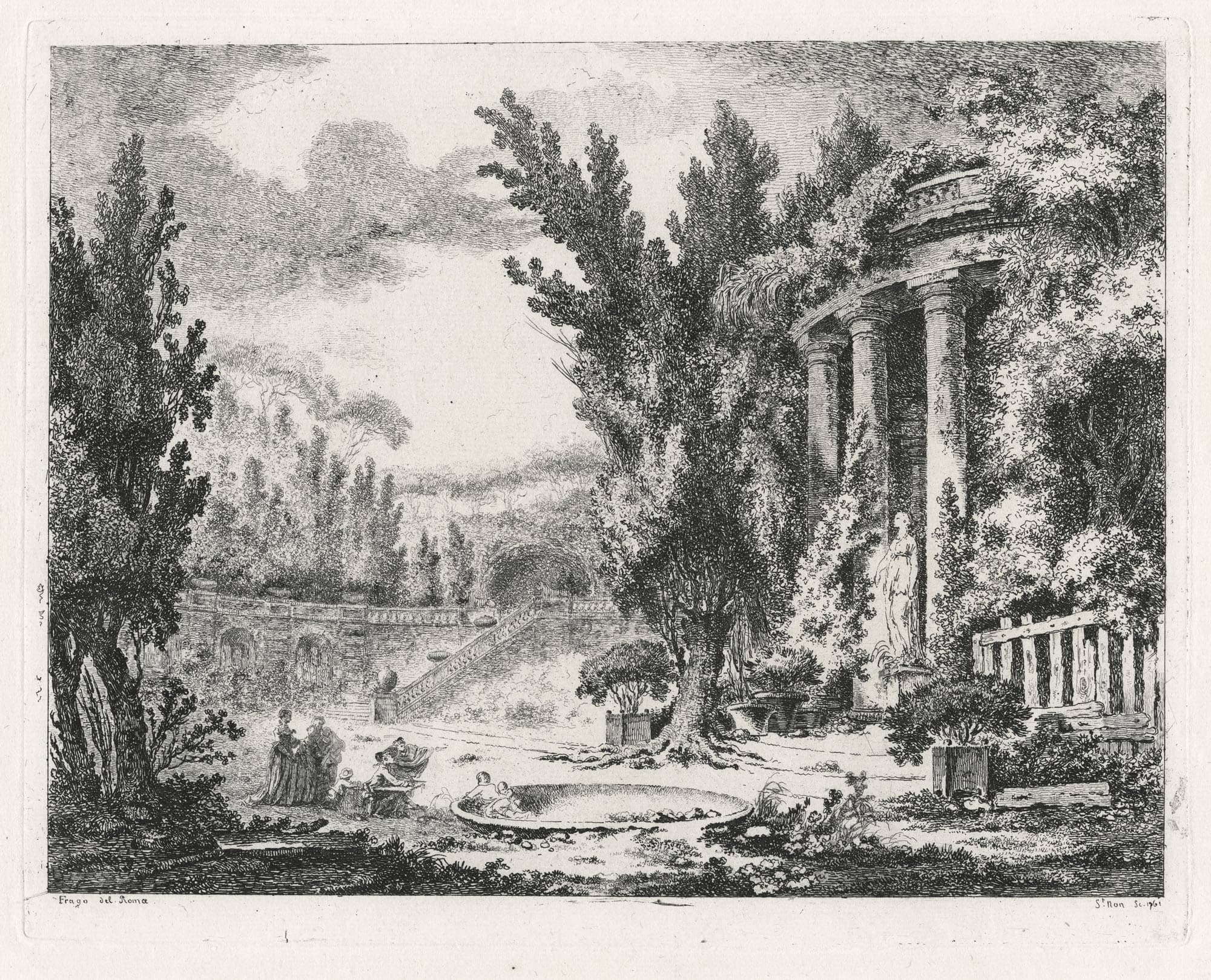 Jardins et murs de la Villa d'Este