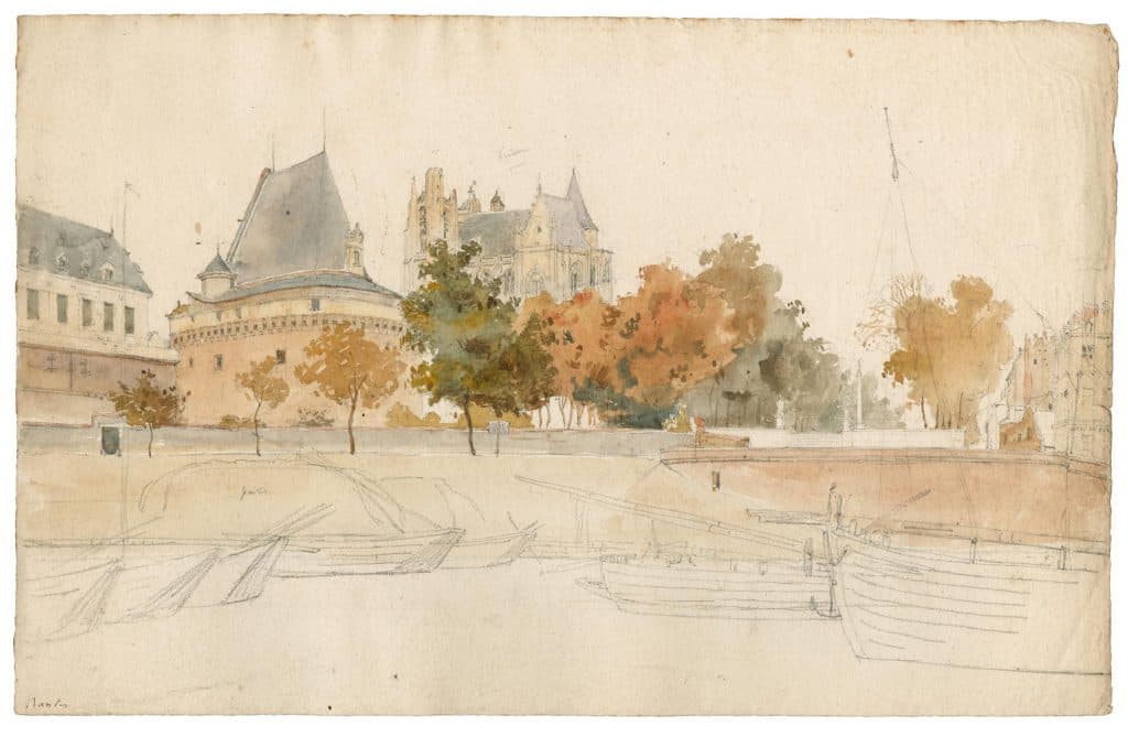 Delamare – Vue de Nantes, depuis le port