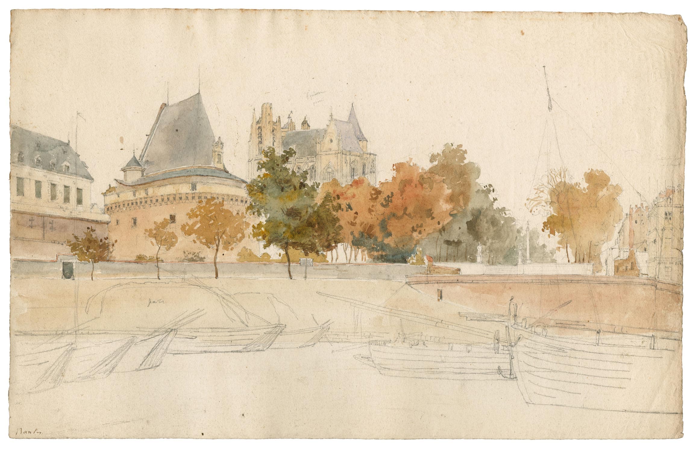 Vue de Nantes, depuis le port