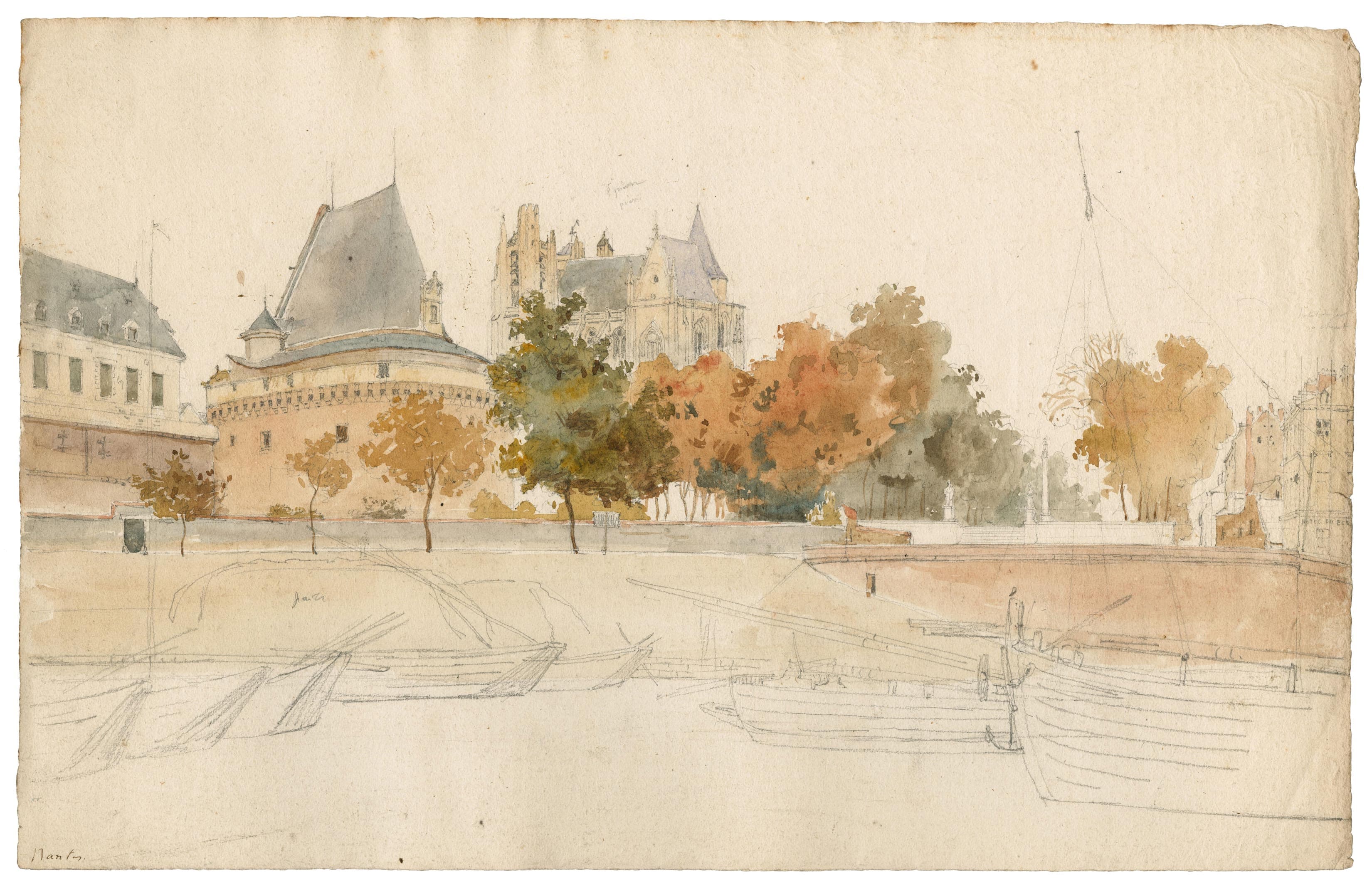 Vue de Nantes, depuis le port