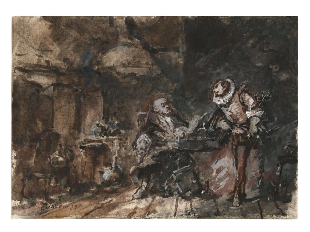 Isabey – Le Docteur Faust et Méphistophélès