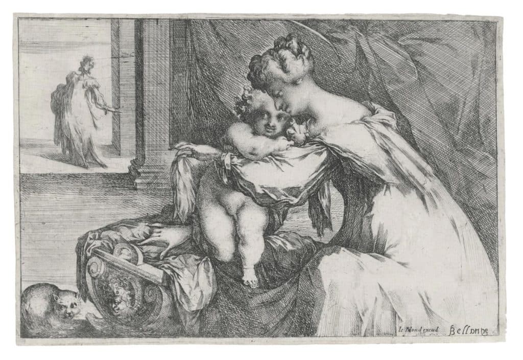 Bellange – Vierge à l’Enfant Jésus au berceau