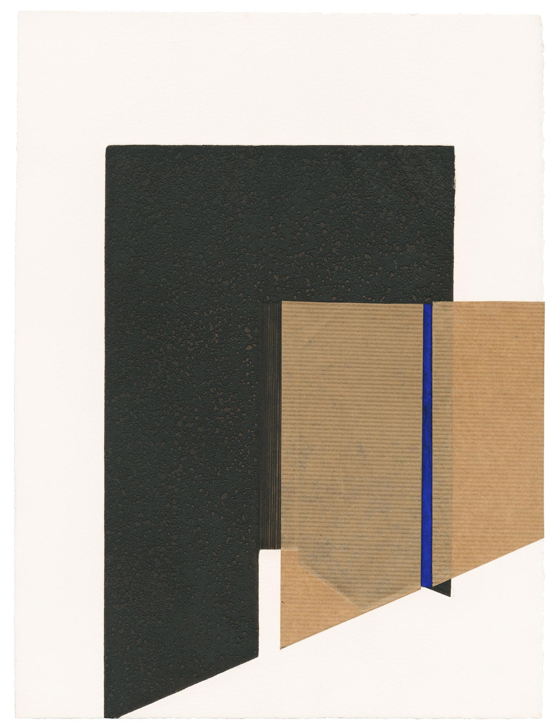 Untitled (composition in beige, blue and black)