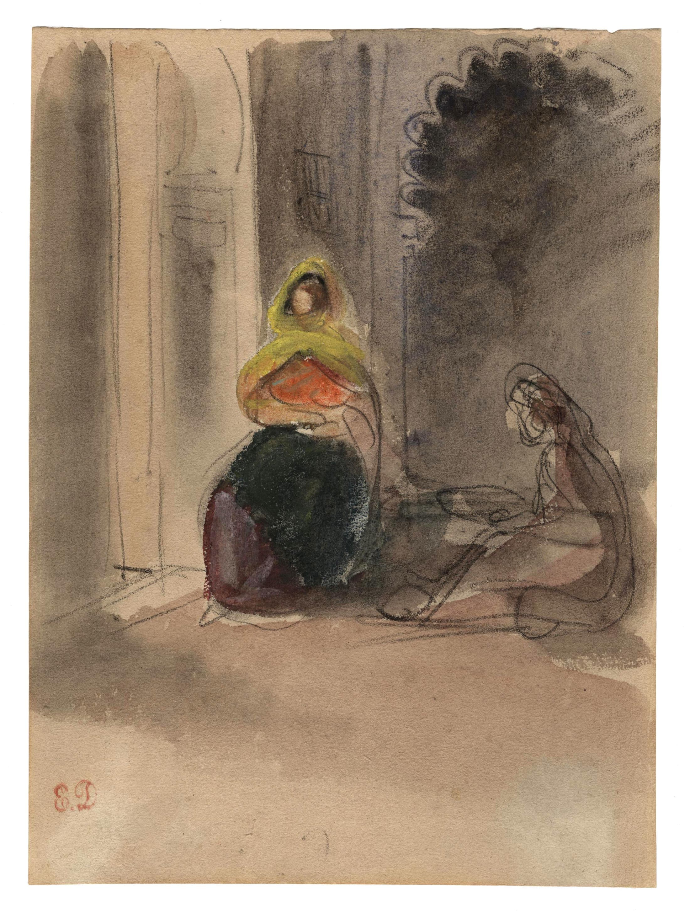 DELACROIX Eugène — Femme juive dans son appartement