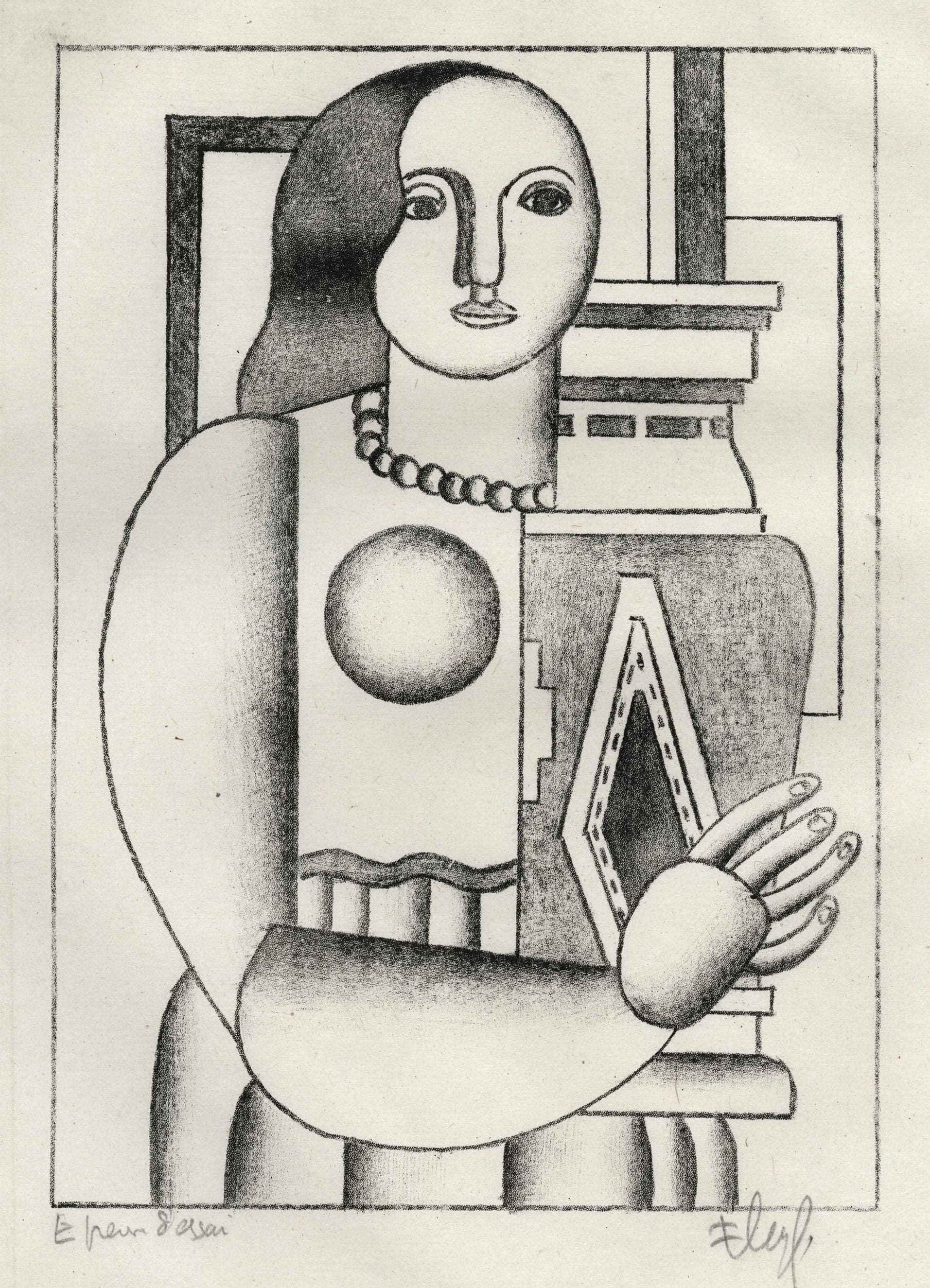 Woman holding a vase