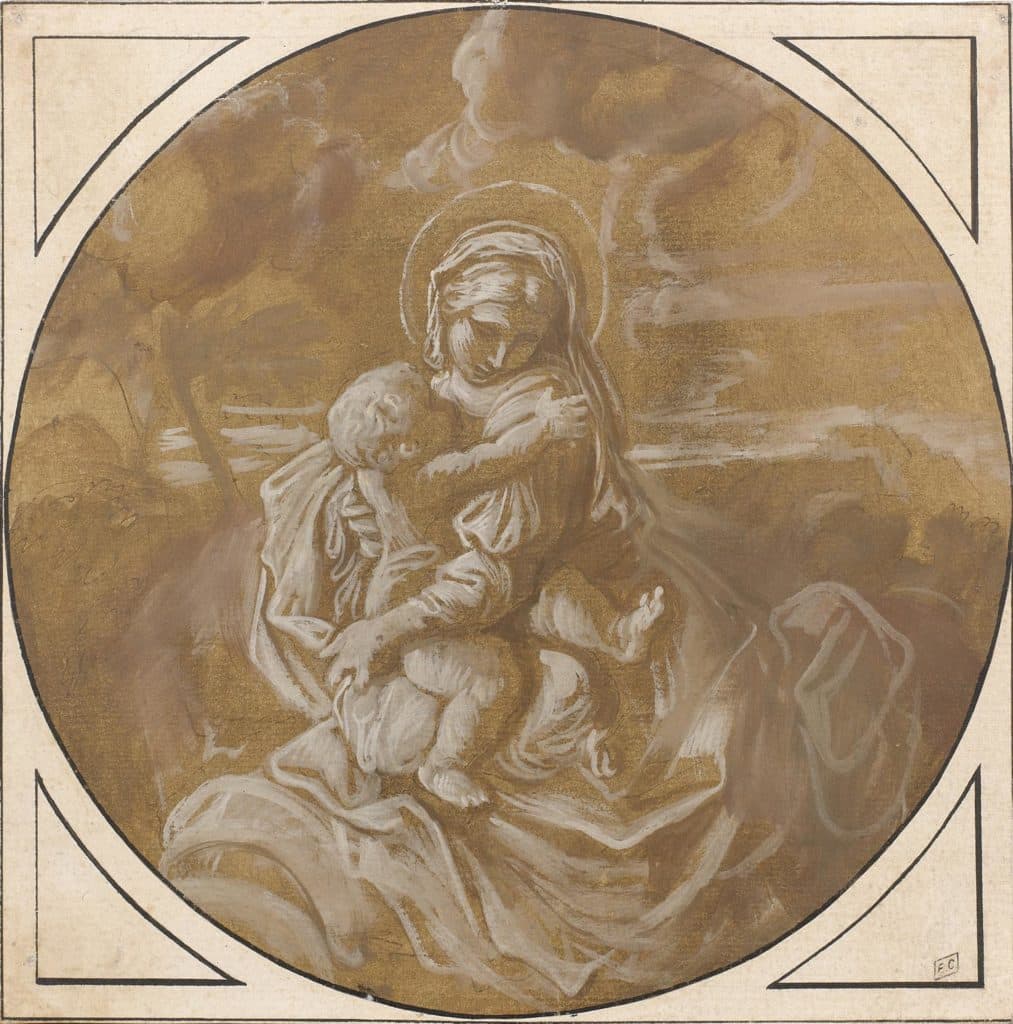 Bourdon – Vierge à l’Enfant dans un paysage