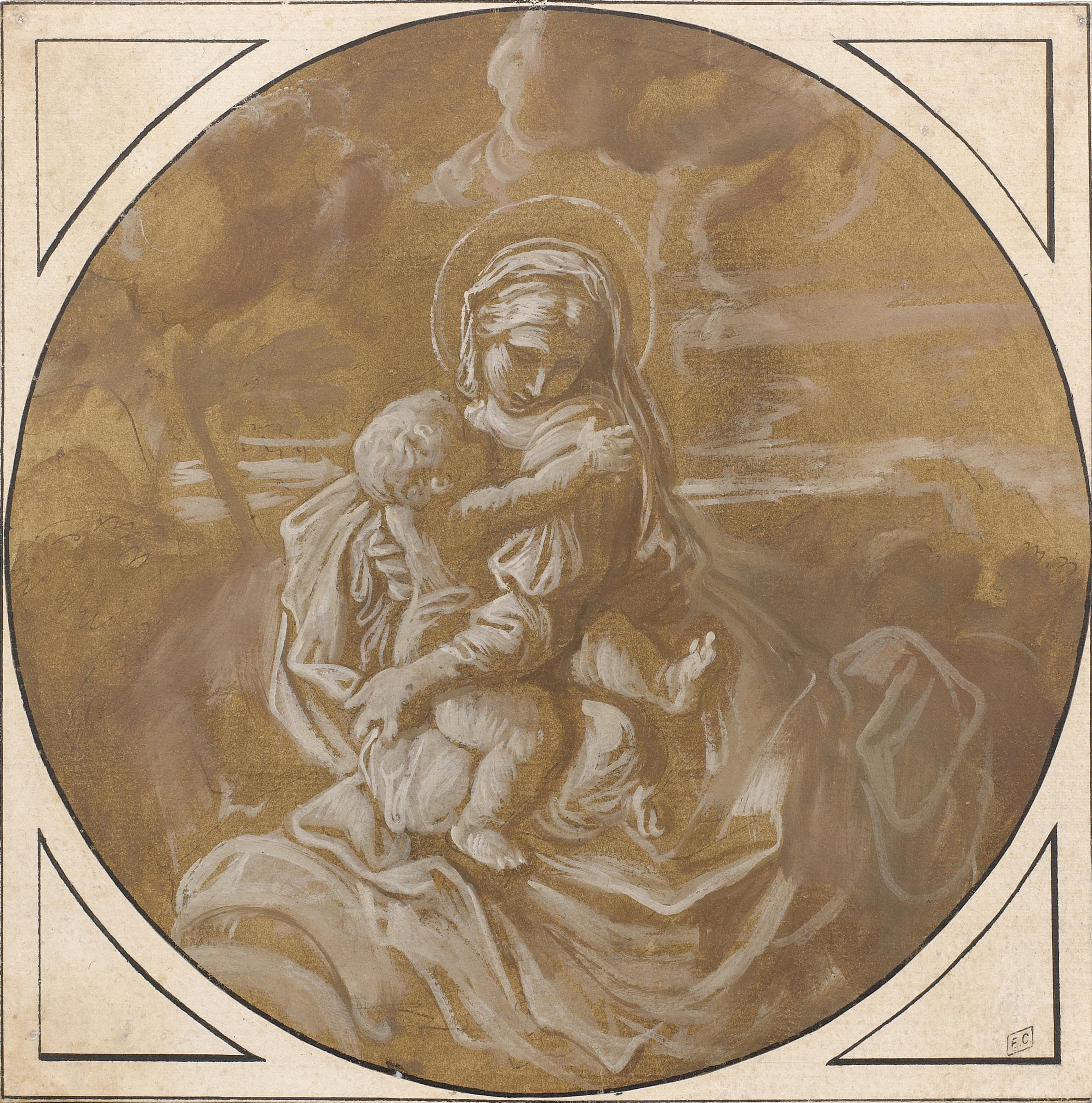 Vierge à l’Enfant dans un paysage