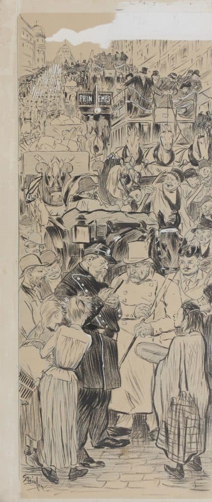 Steinlen – Scène de rue parisienne