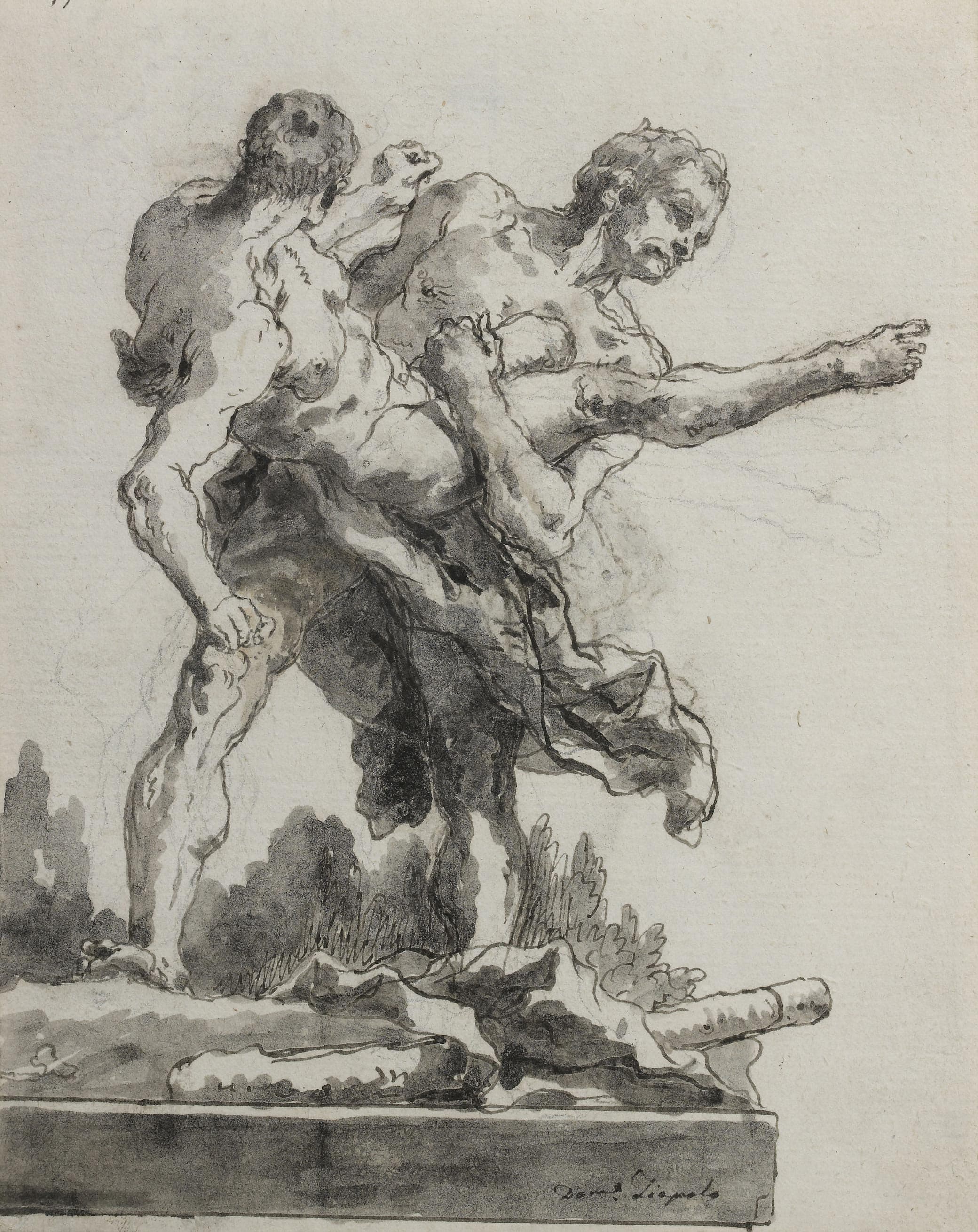 Hercules choking Antaeus
