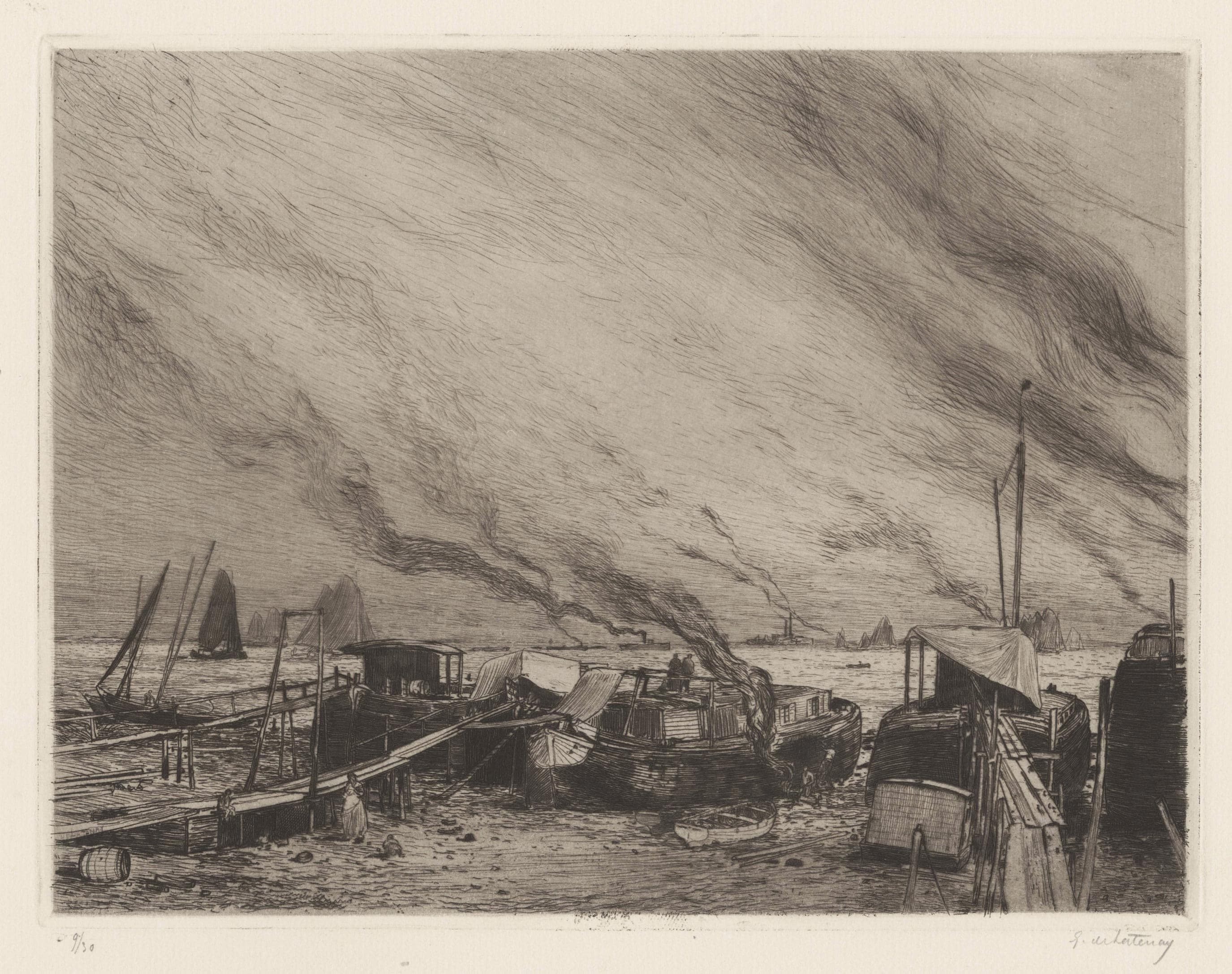 Vue de l'Escaut, environs d'Anvers