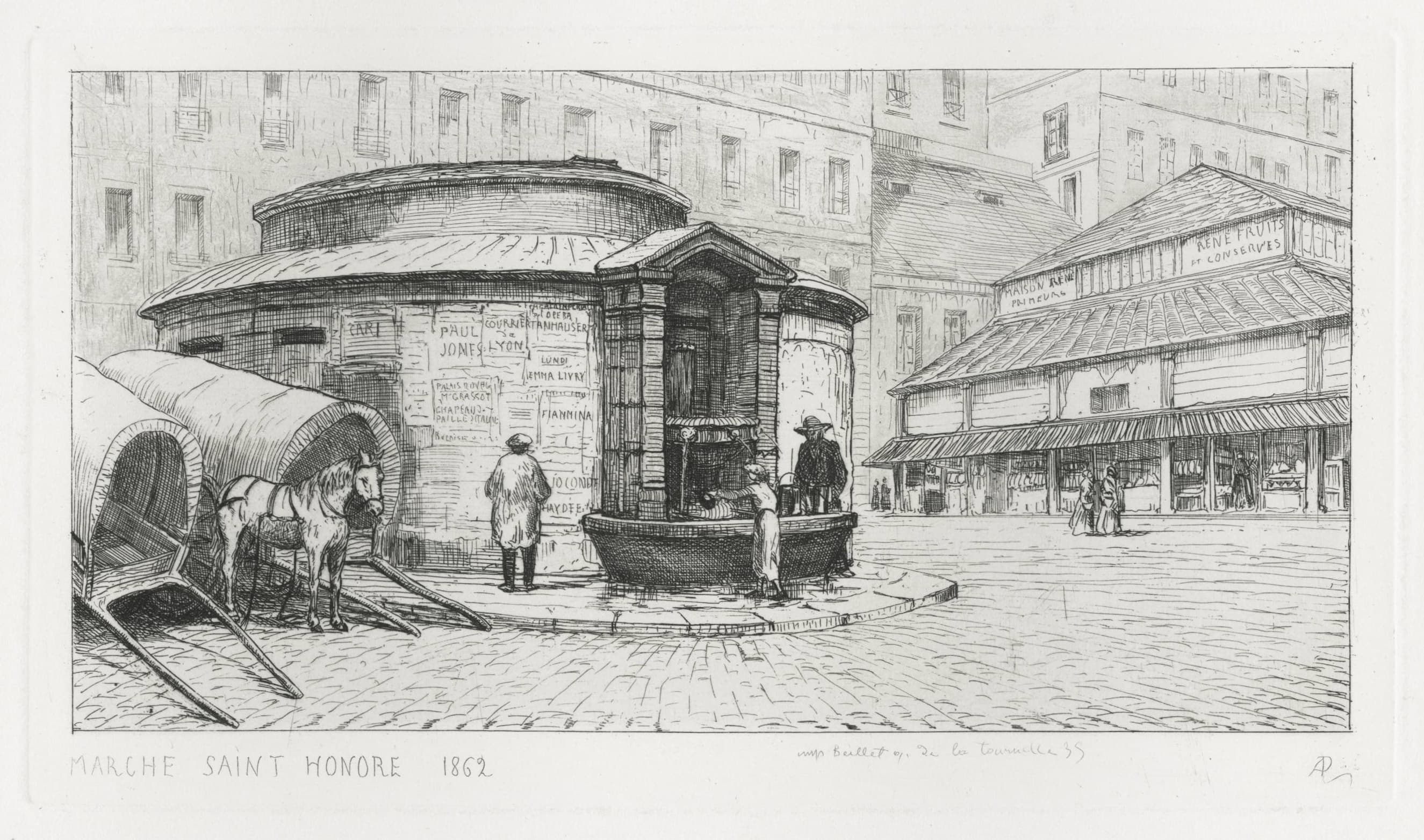 Le marché Saint Honoré, Paris