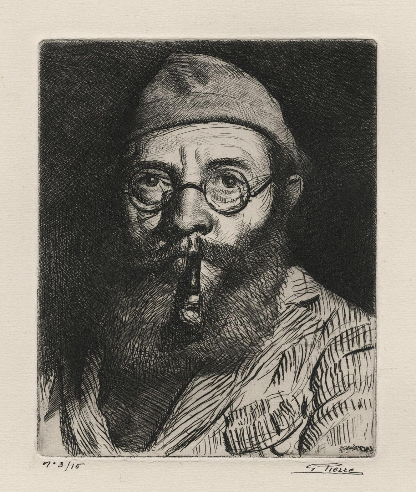 Selfportrait with a pipe