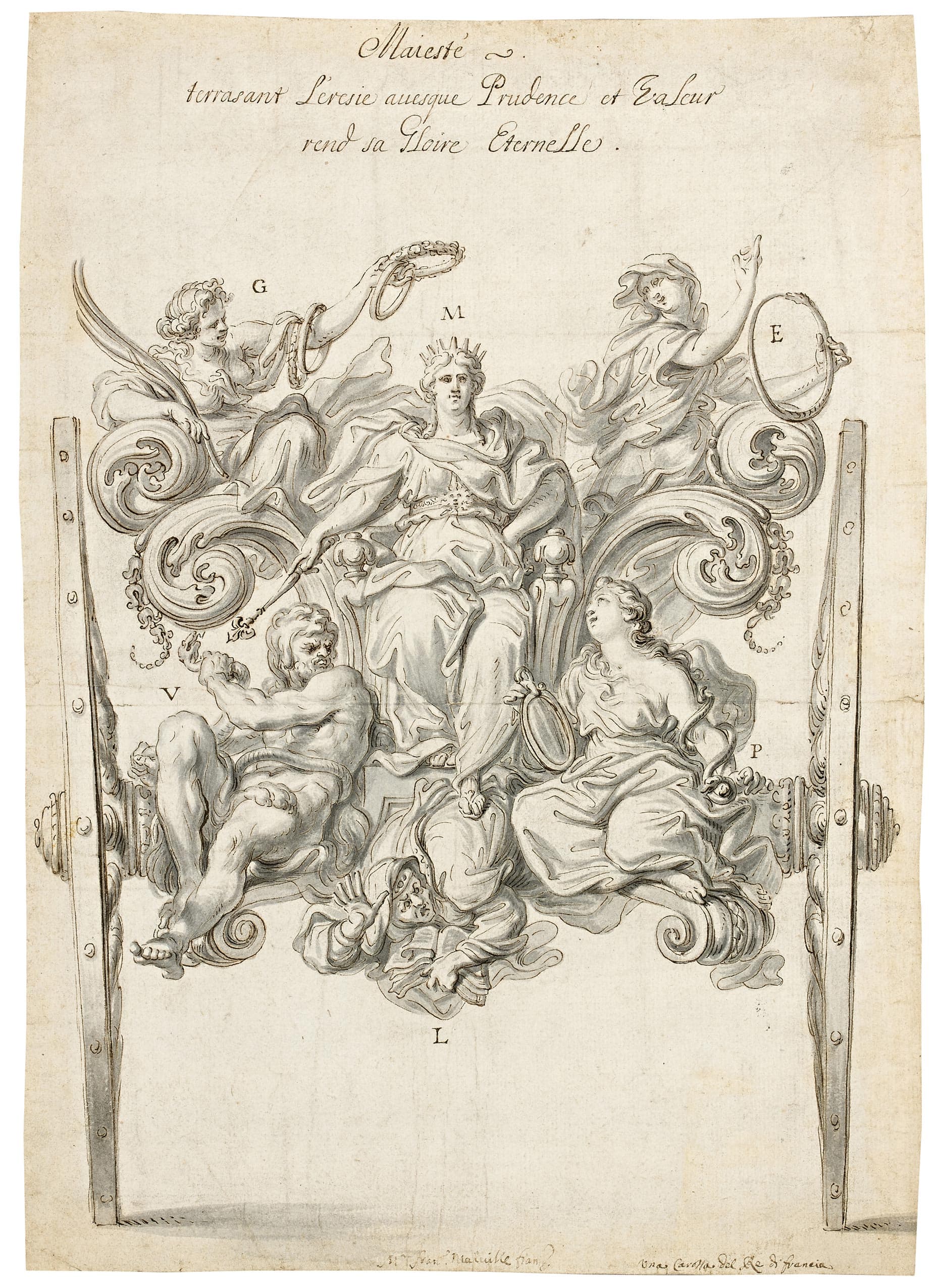 Projet de carrosse pour Louis XIV