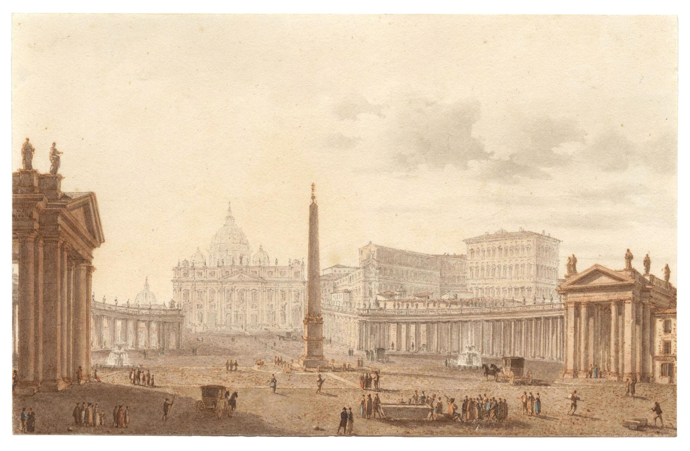 Lively View of St. Peter's Square in Rome