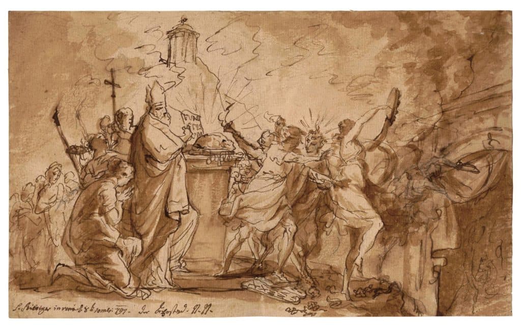 Stipperger – Prophétie des soixante-dix semaines; au verso, scènes mythologiques ou pastorales