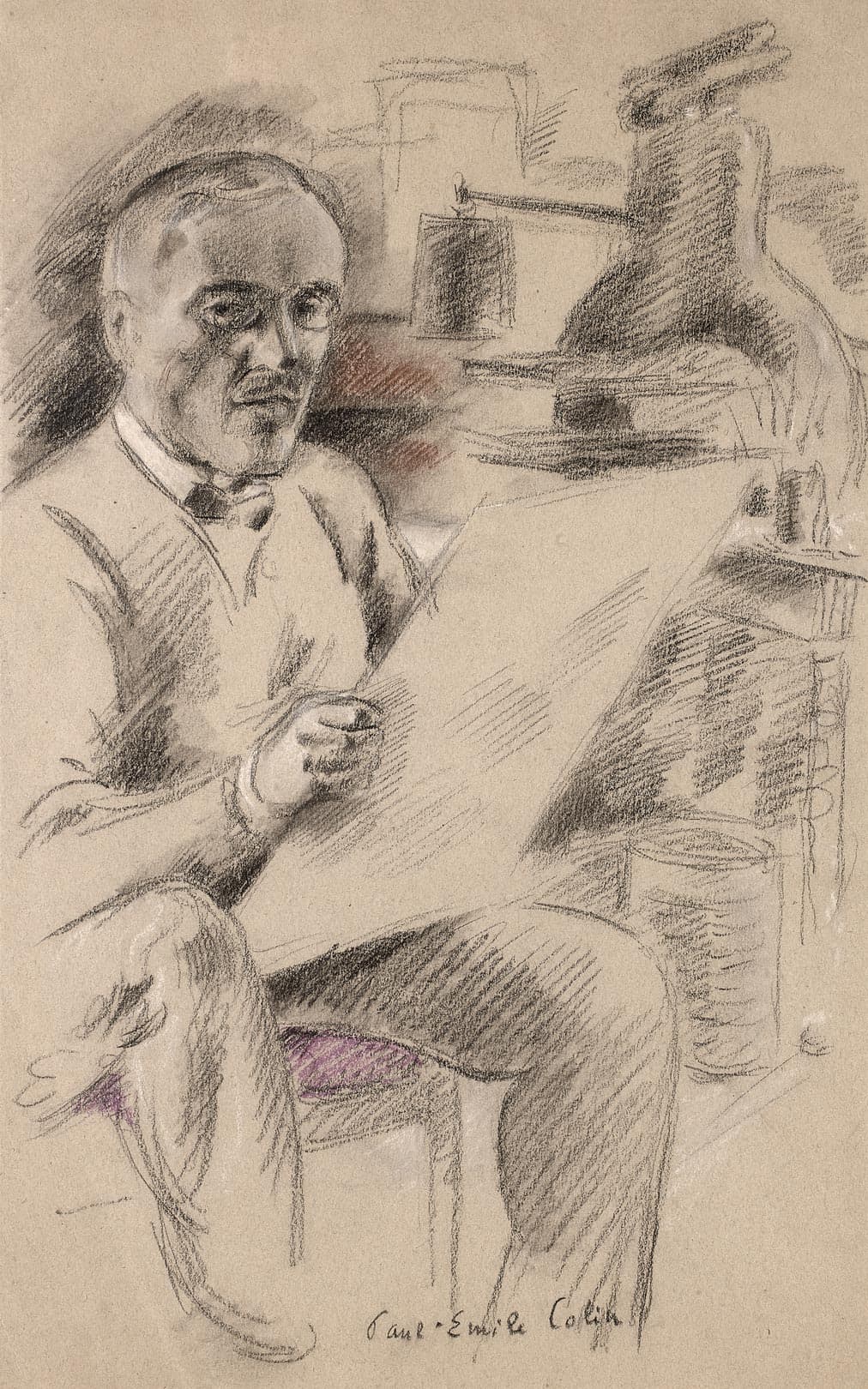 Self-Portrait at the Press